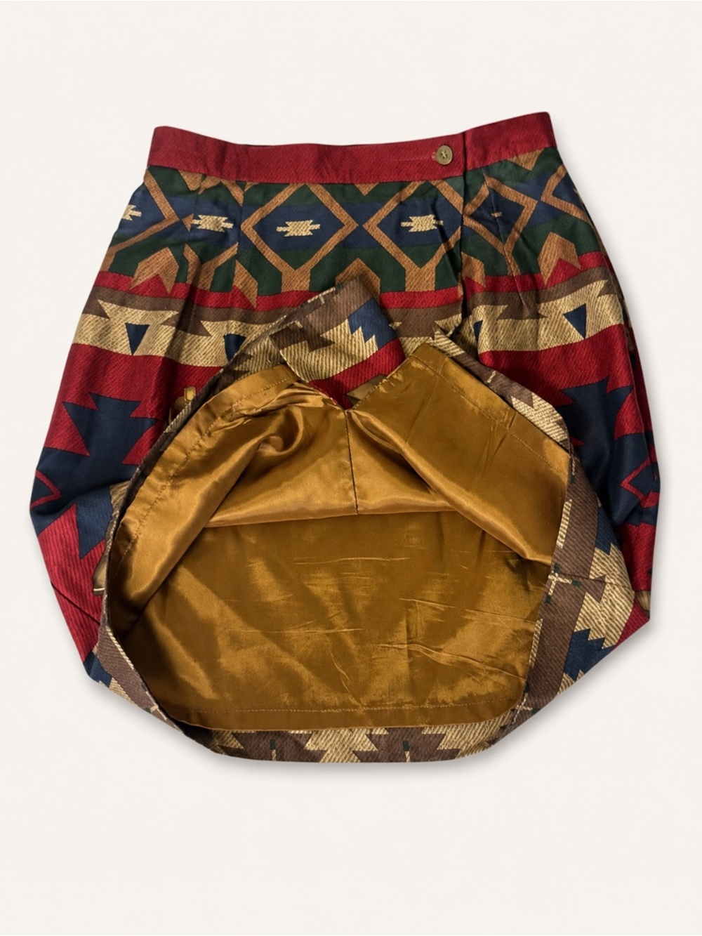 VTG Sharon Young Western Cowboy Boot Southwestern Mini Wrap Skirt Nashville SM - Picture 3 of 10